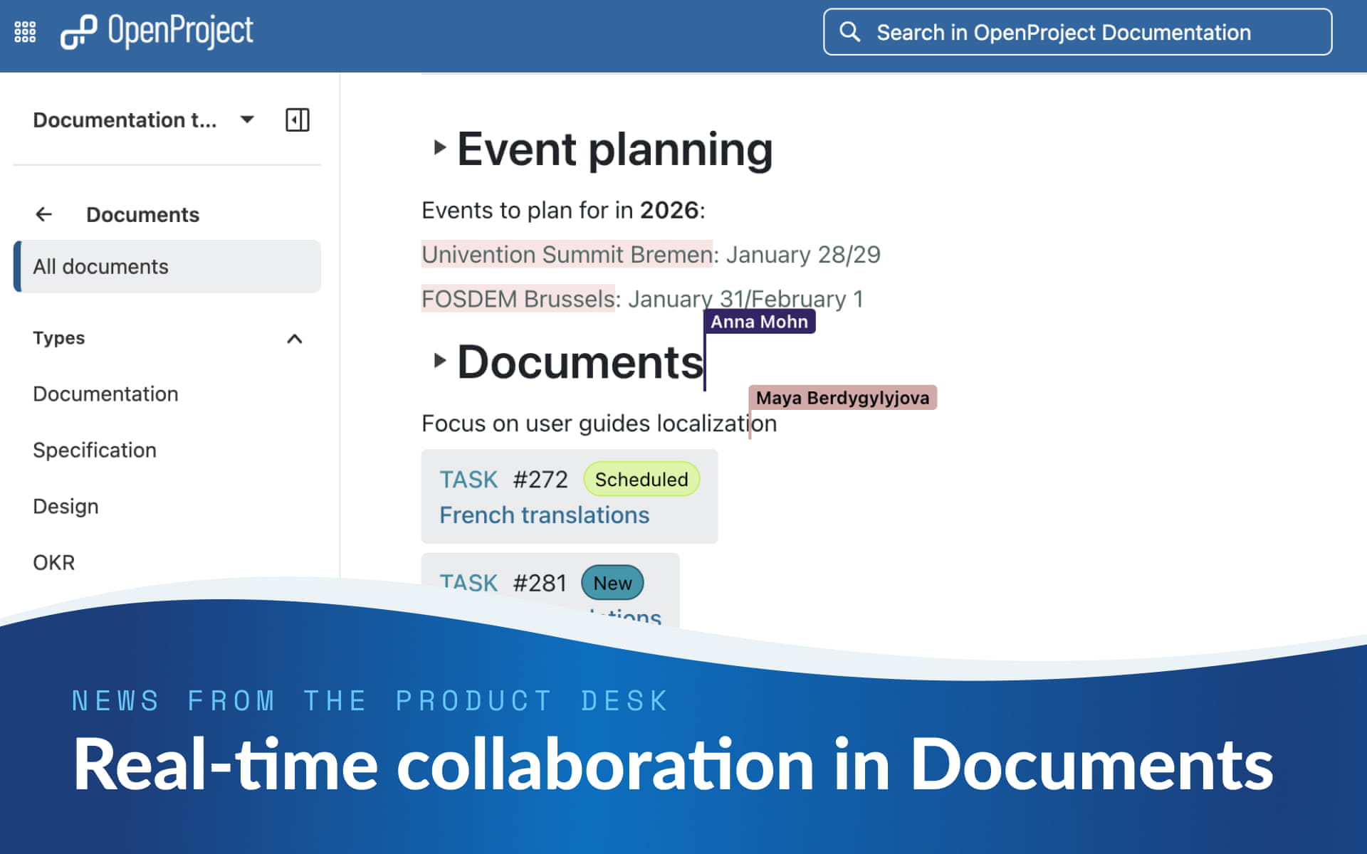 Noticias desde el equipo de producción: colaboración en tiempo real en documentos Noticias desde el equipo de producción: colaboración en tiempo real en documentos