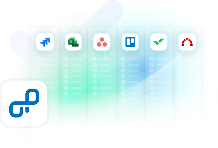 Illustration that shows a comparison table of different project management software tools