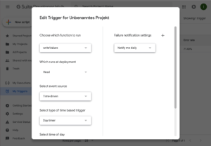 Google Spreadsheet ‘All triggers’