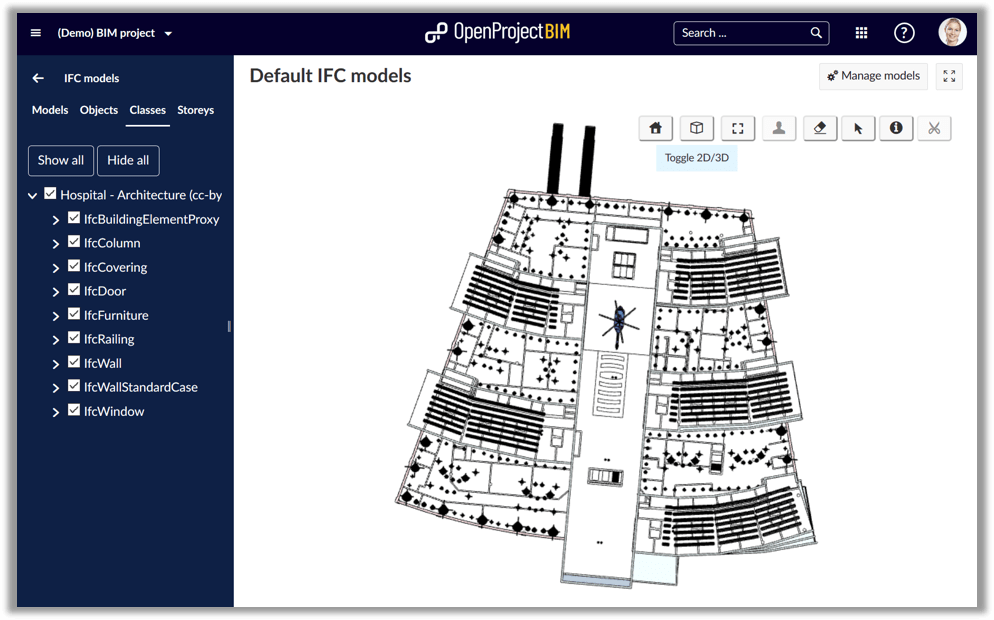 2D view IFC viewer