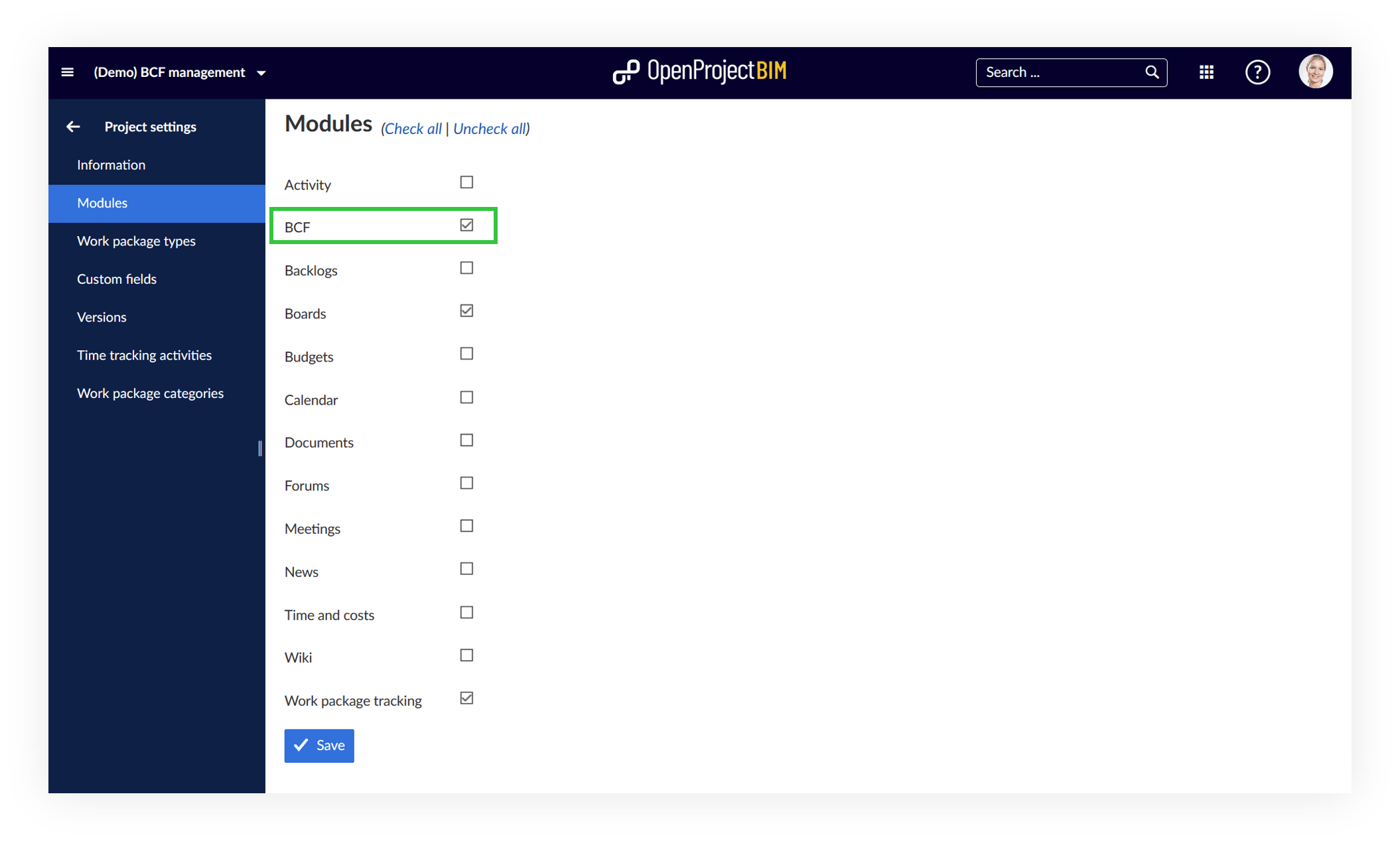 BIM modules