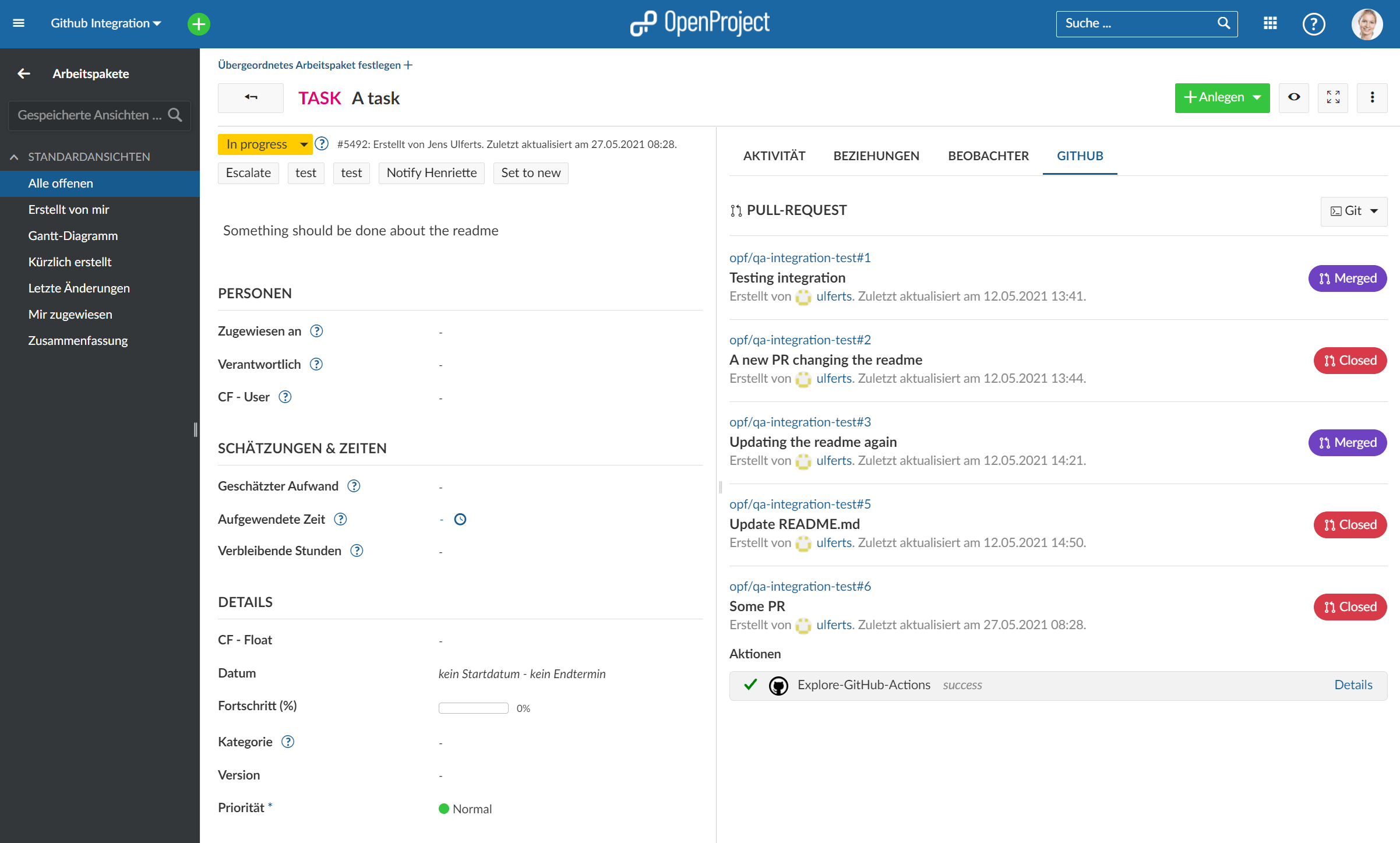 GitHub integration