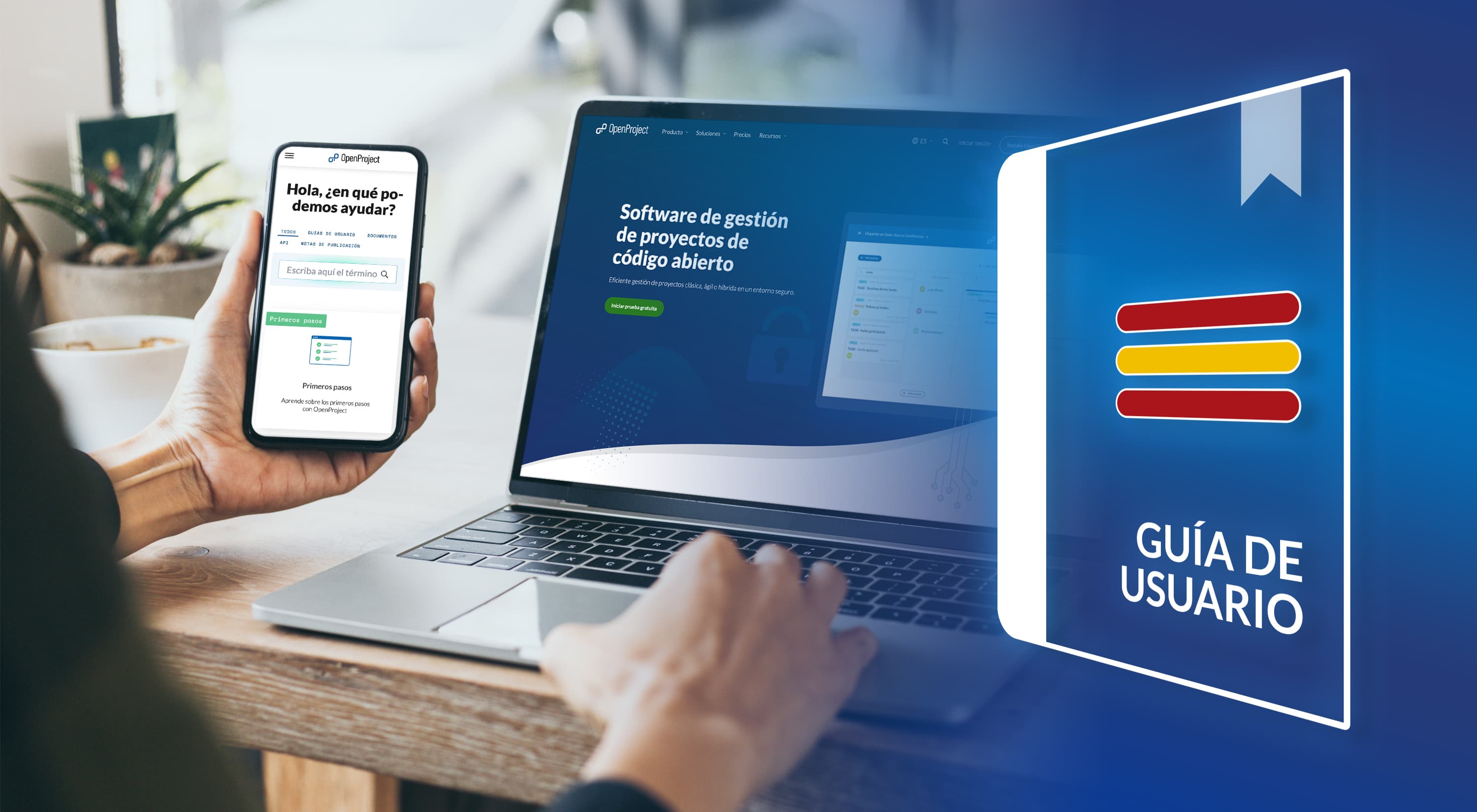 Trabajar con la página web de OpenProject y la guía del usuario en español