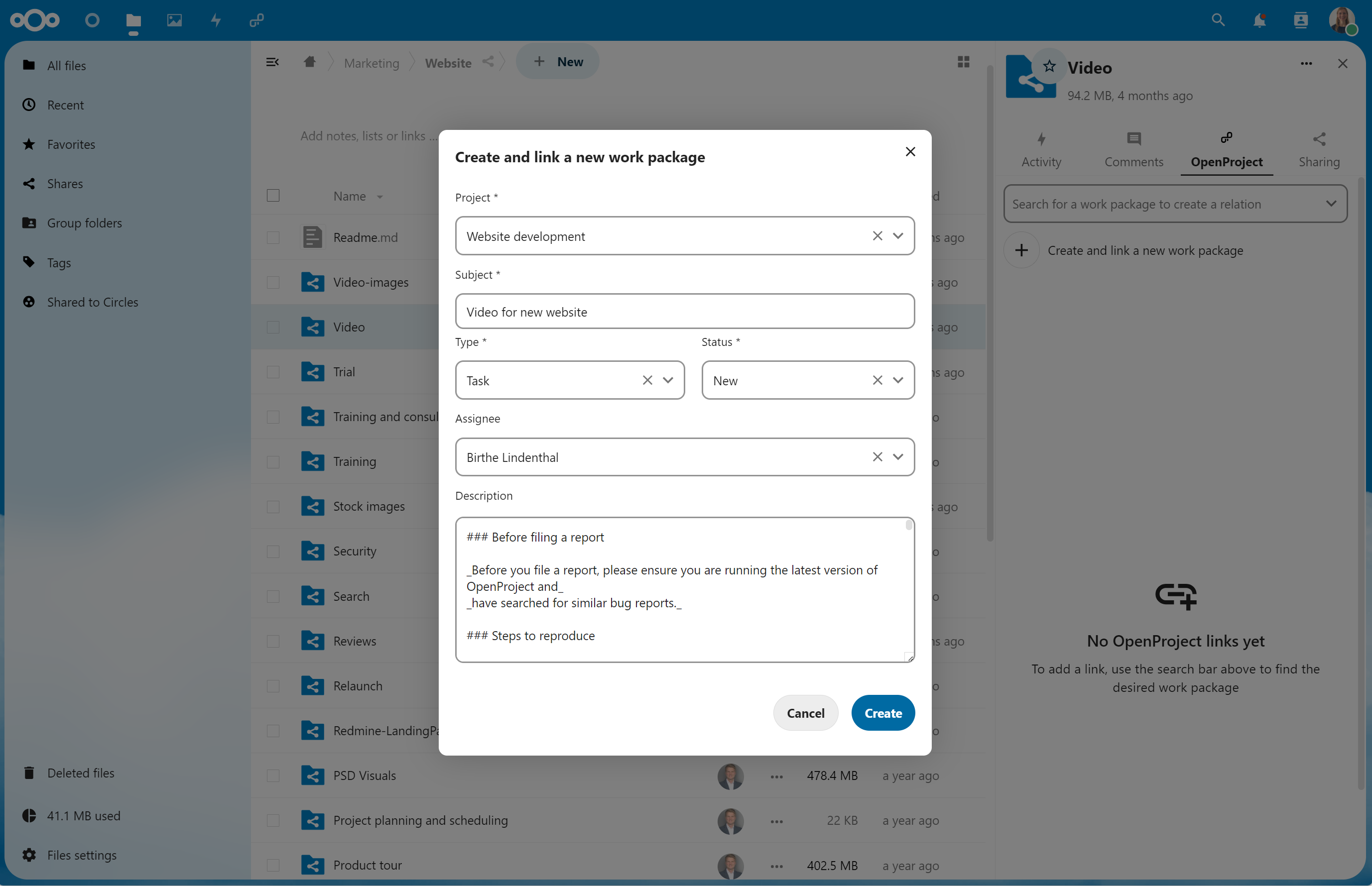 OpenProject Integrations-App für Nextcloud in Version 2.5 veröffentlicht