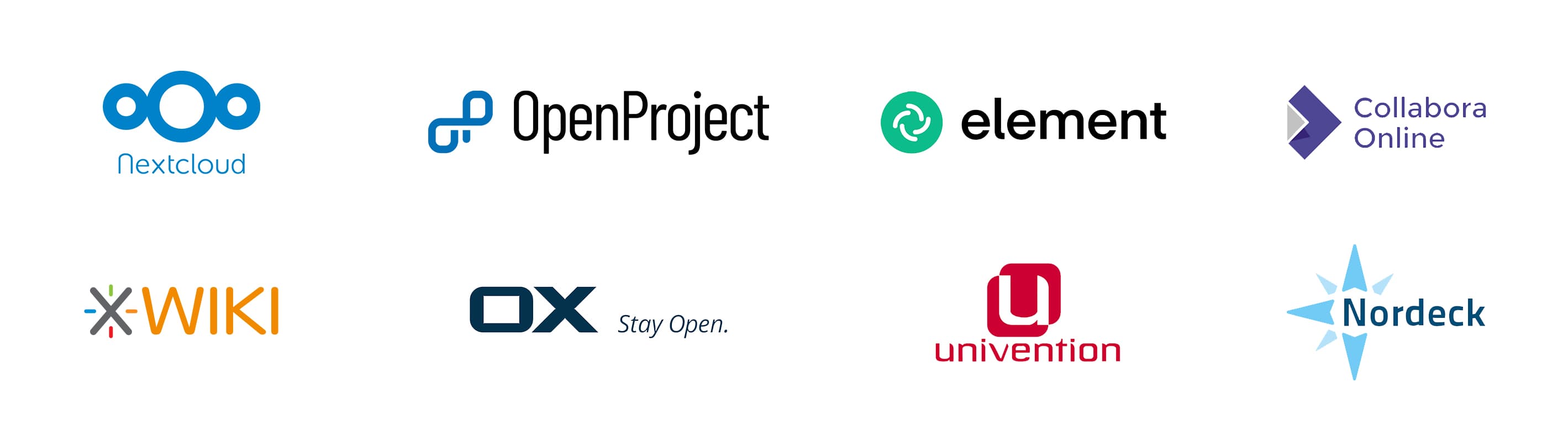 Logos of the vendors and participants at openDesk