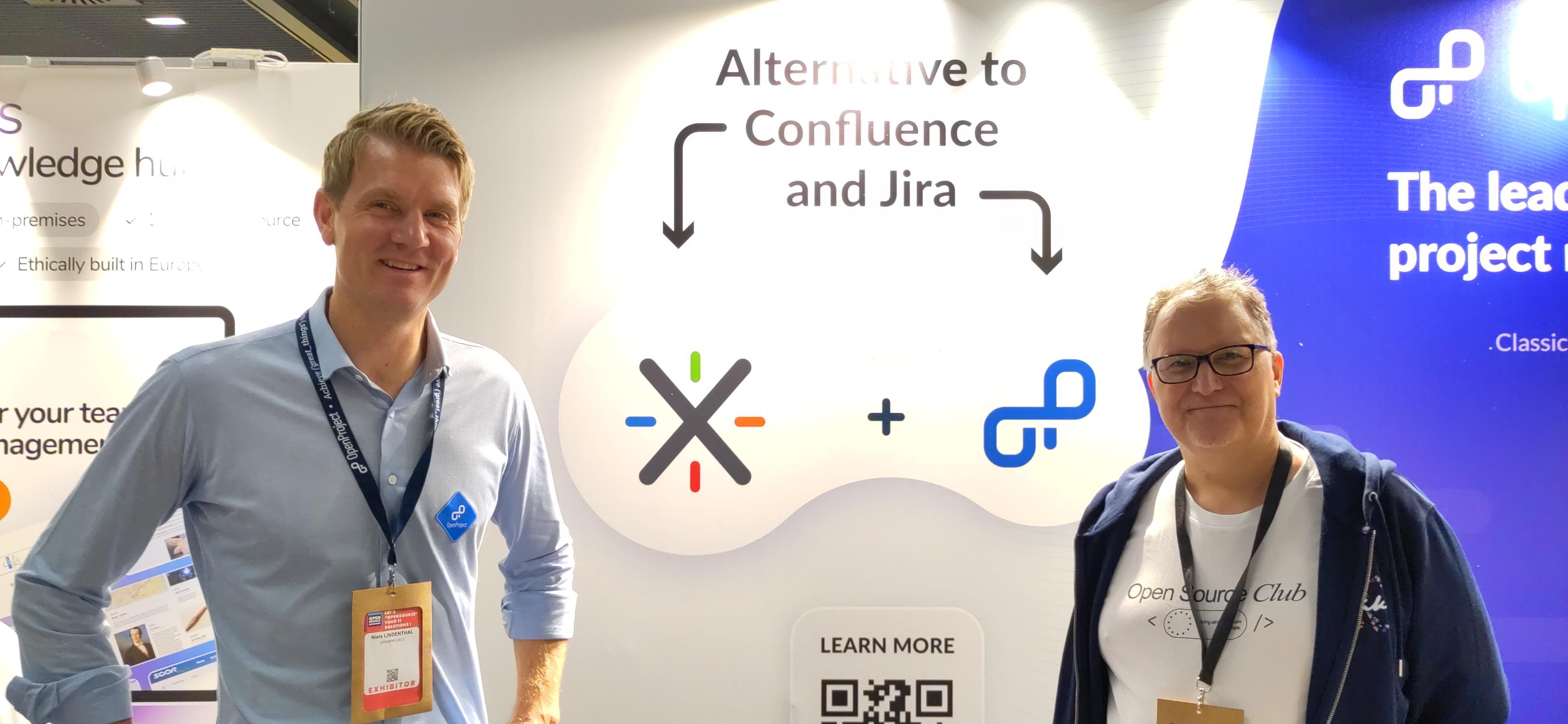 Screenshot of Niels Lindenthal from OpenProject and Ludovic Dubost from XWiki and CryptPad)