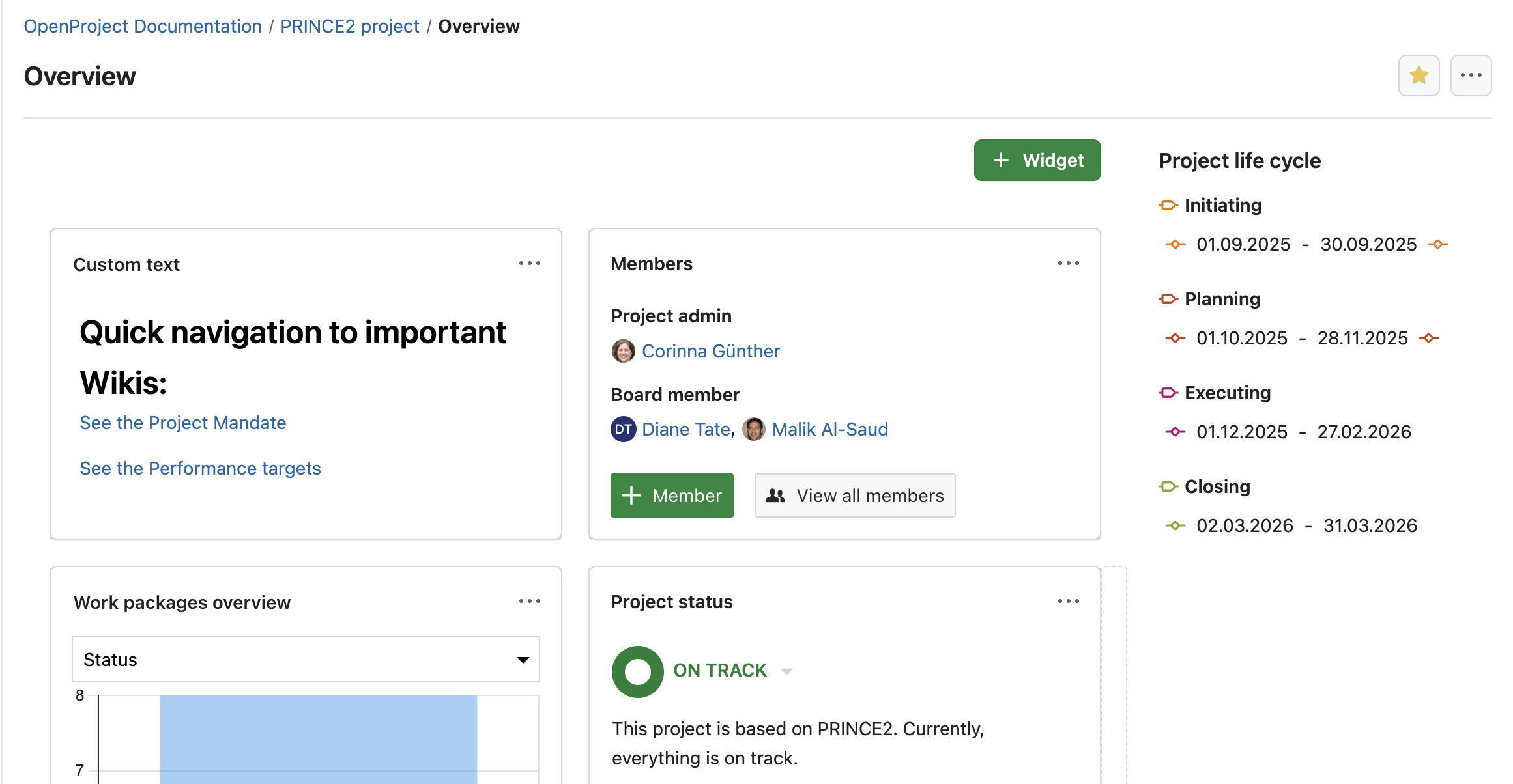 Follow the PRINCE2 process with OpenProject: Manage stage boundaries with phases and gates