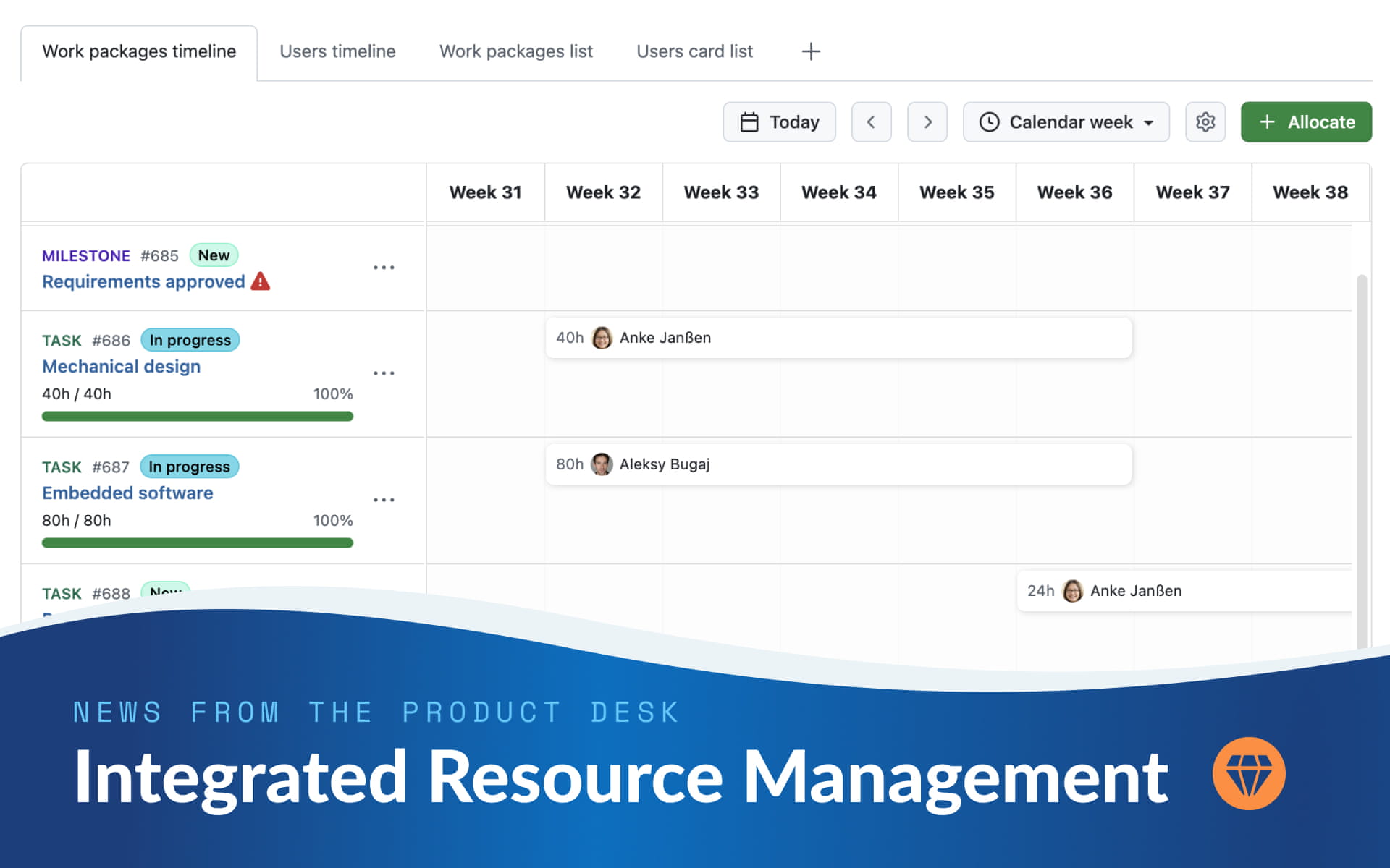 Planung ist nur halbe Miete: OpenProject erhält Modul für Ressourcenmanagement mit Version 17.7 Planung ist nur halbe Miete: OpenProject erhält Modul für Ressourcenmanagement mit Version 17.7