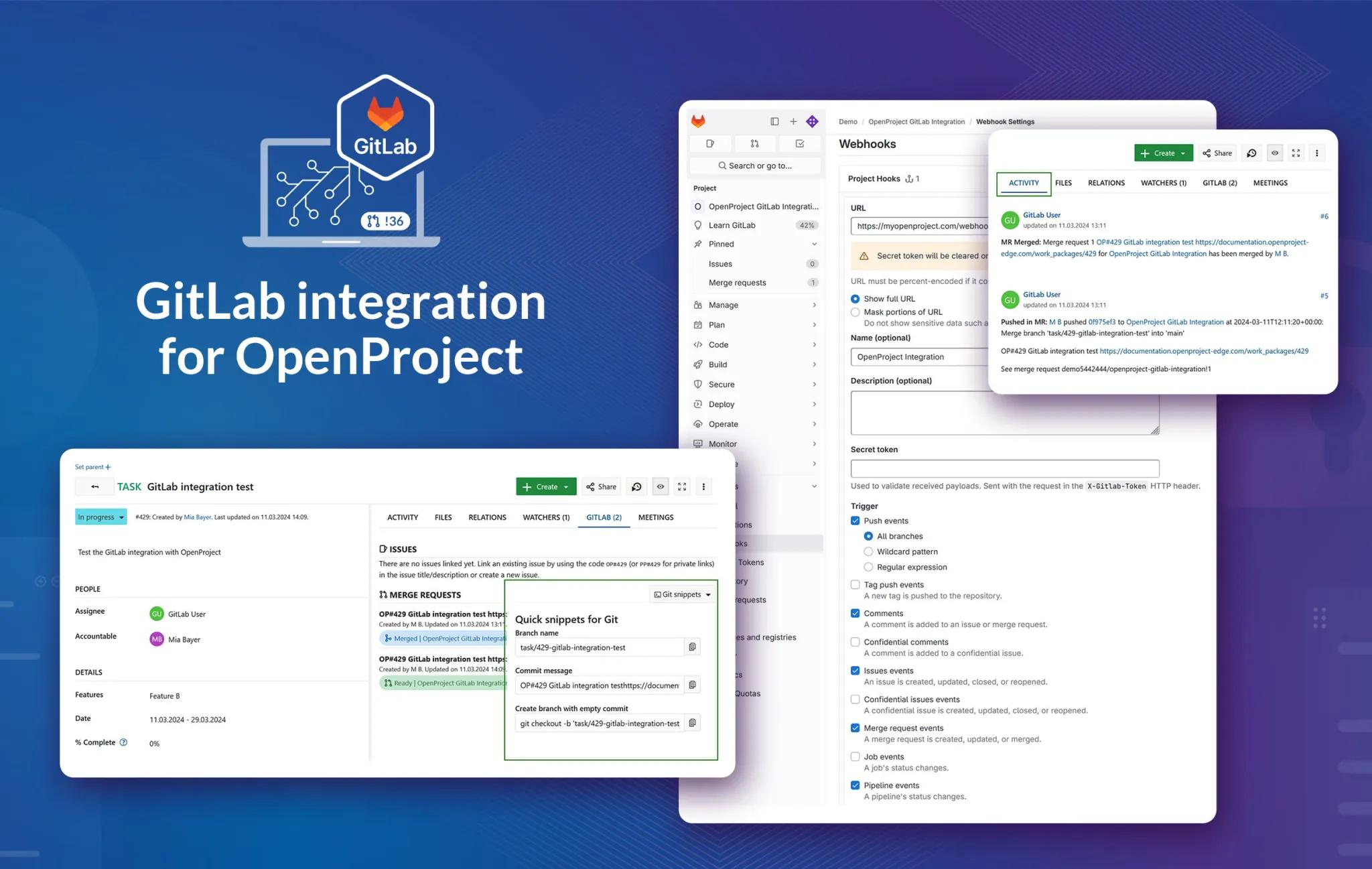 GitLab and OpenProject integration