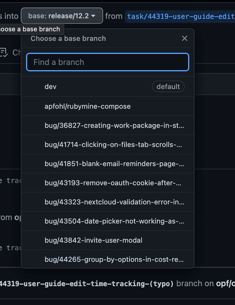 select-the-new-release-branch