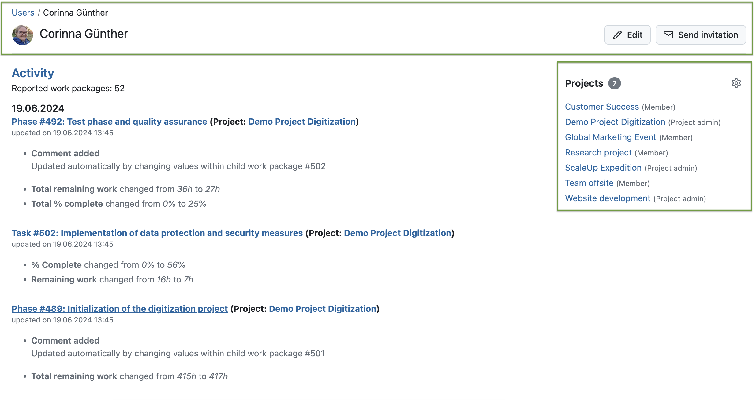 Example of a profile page, new look with Primer