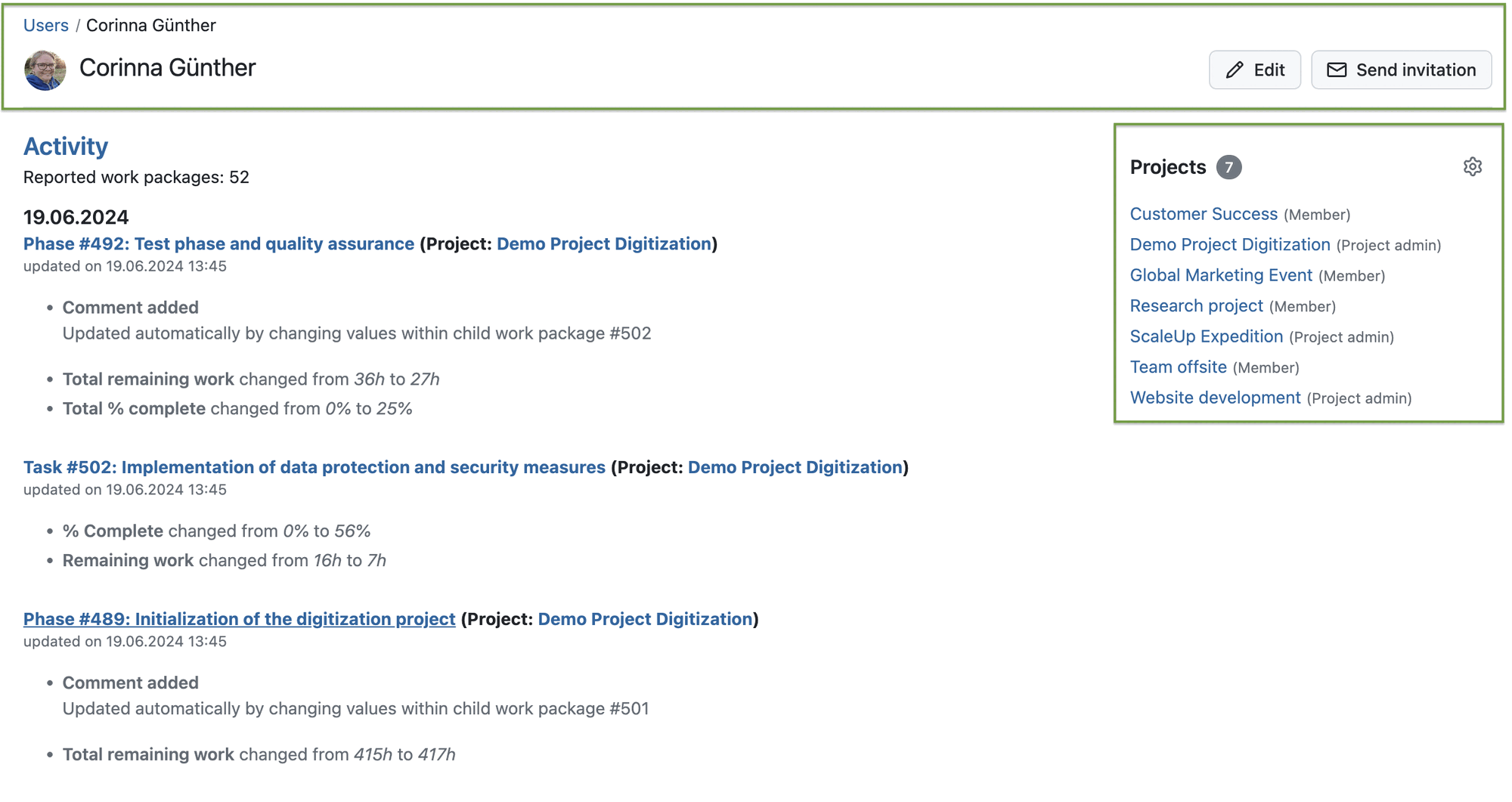 Example of a profile page, new look with Primer