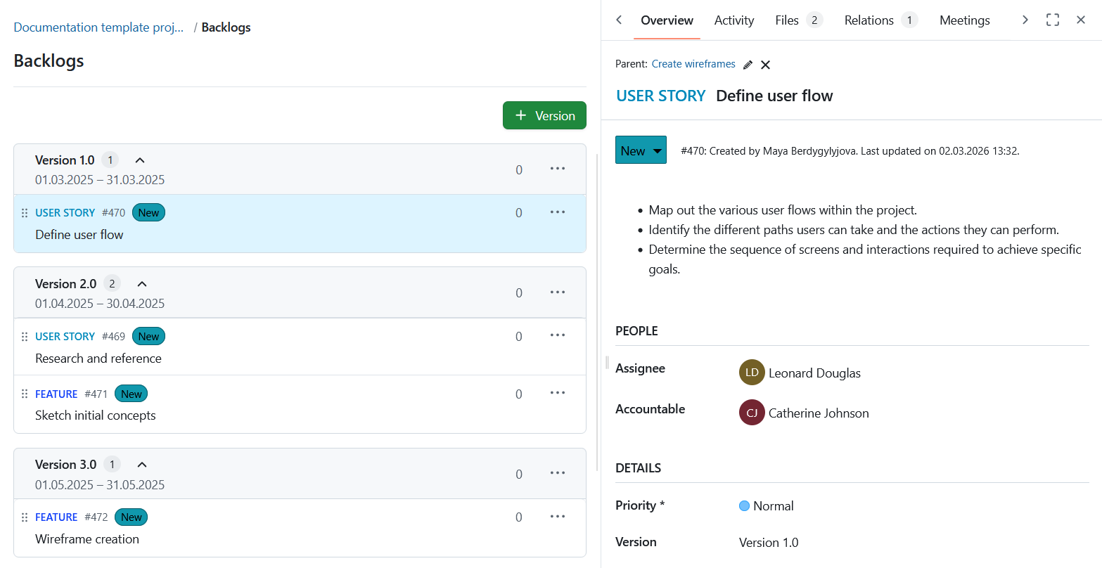 New UX/UI updates for the OpenProject Backlogs module