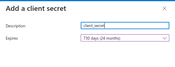 Azure Active Directory New Client Secret