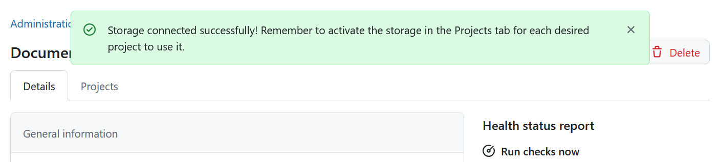 System message on successful OneDrive file storages setup in OpenProject