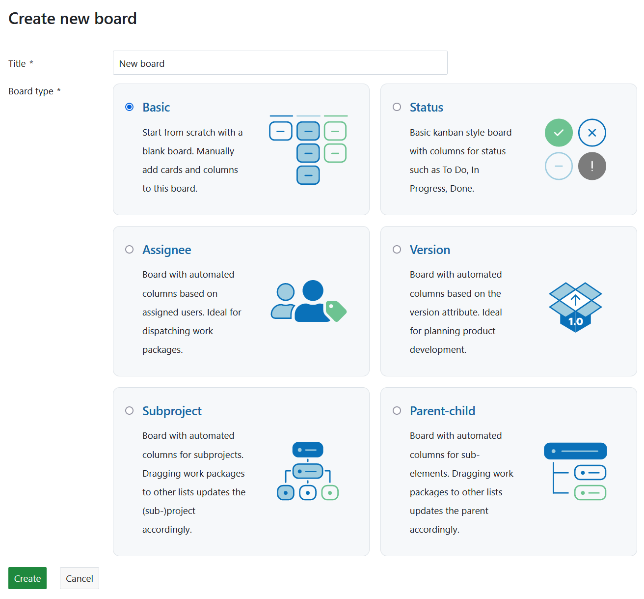 Erstellen Sie ein neues Board in OpenProject