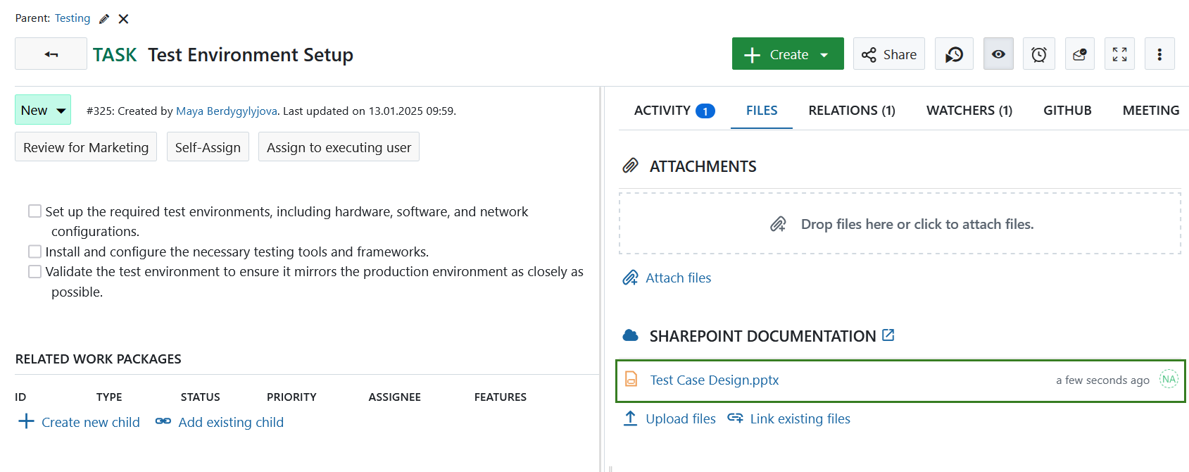 Archivo subido correctamente al almacenamiento Sharepoint