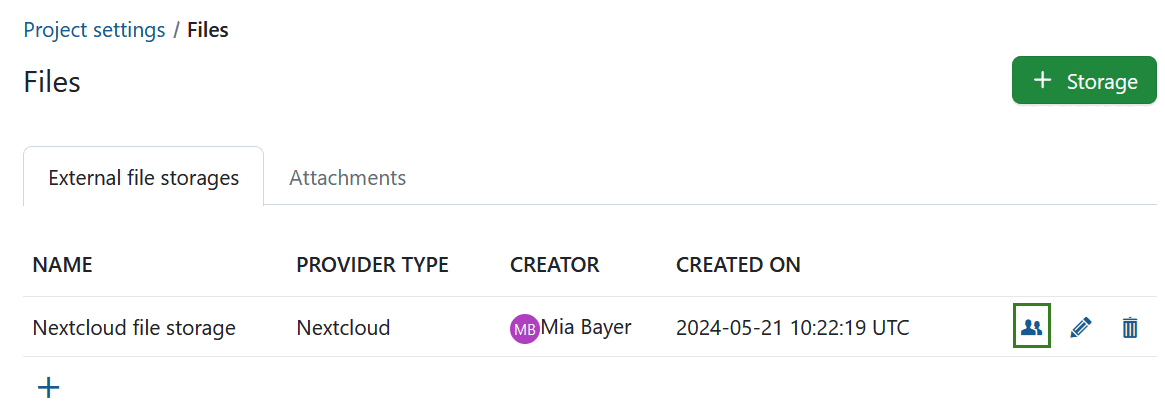 Open a list of project members