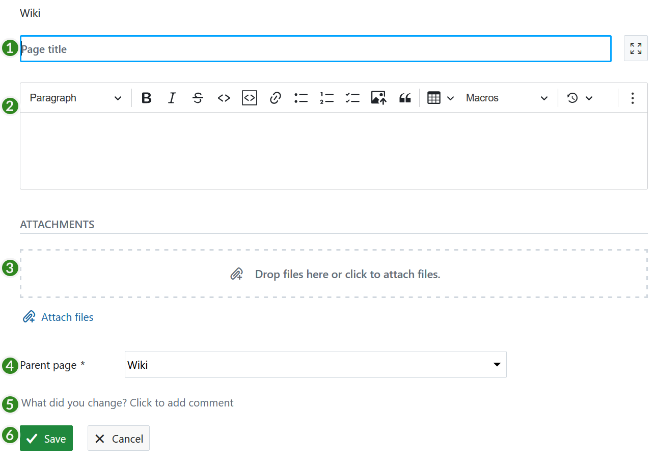 Formular zum Erstellen einer neuen Wikiseite in OpenProject