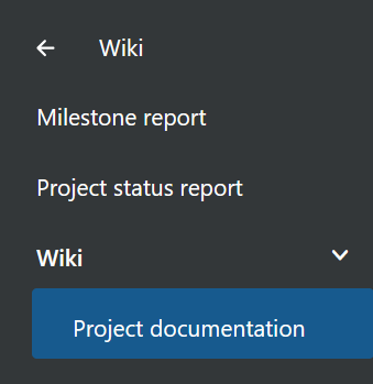 Ejemplo de estructura de página wiki con página principal