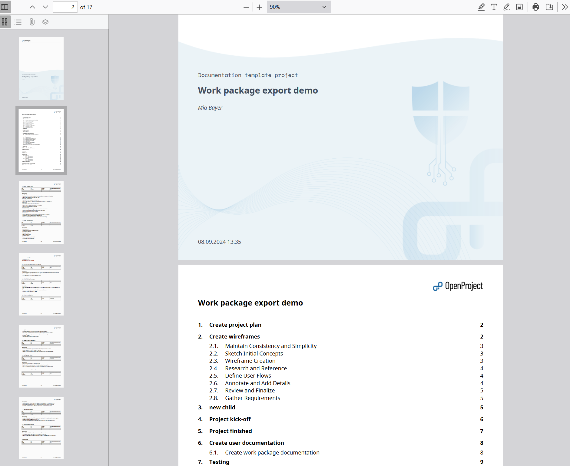 OpenProject_pdf_report_export